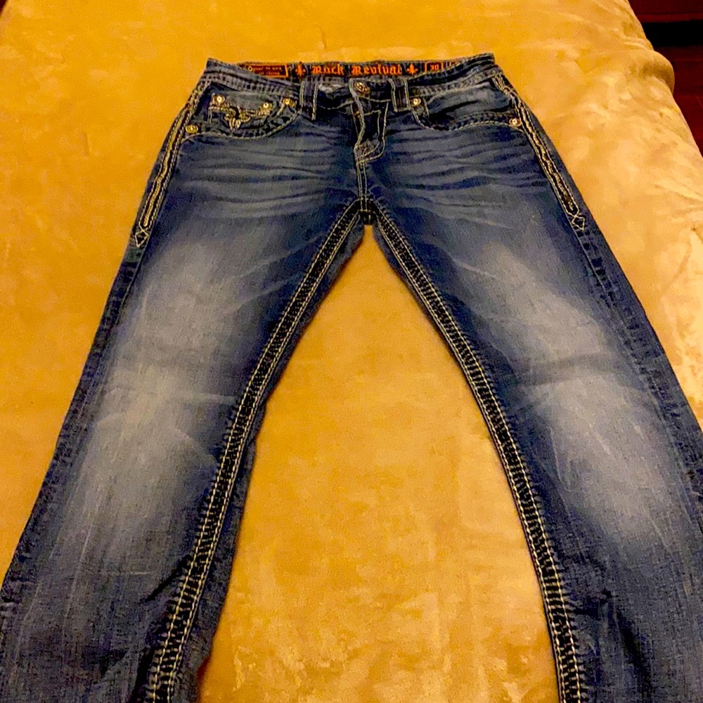 Men’s rock revival jeans excellent condition.